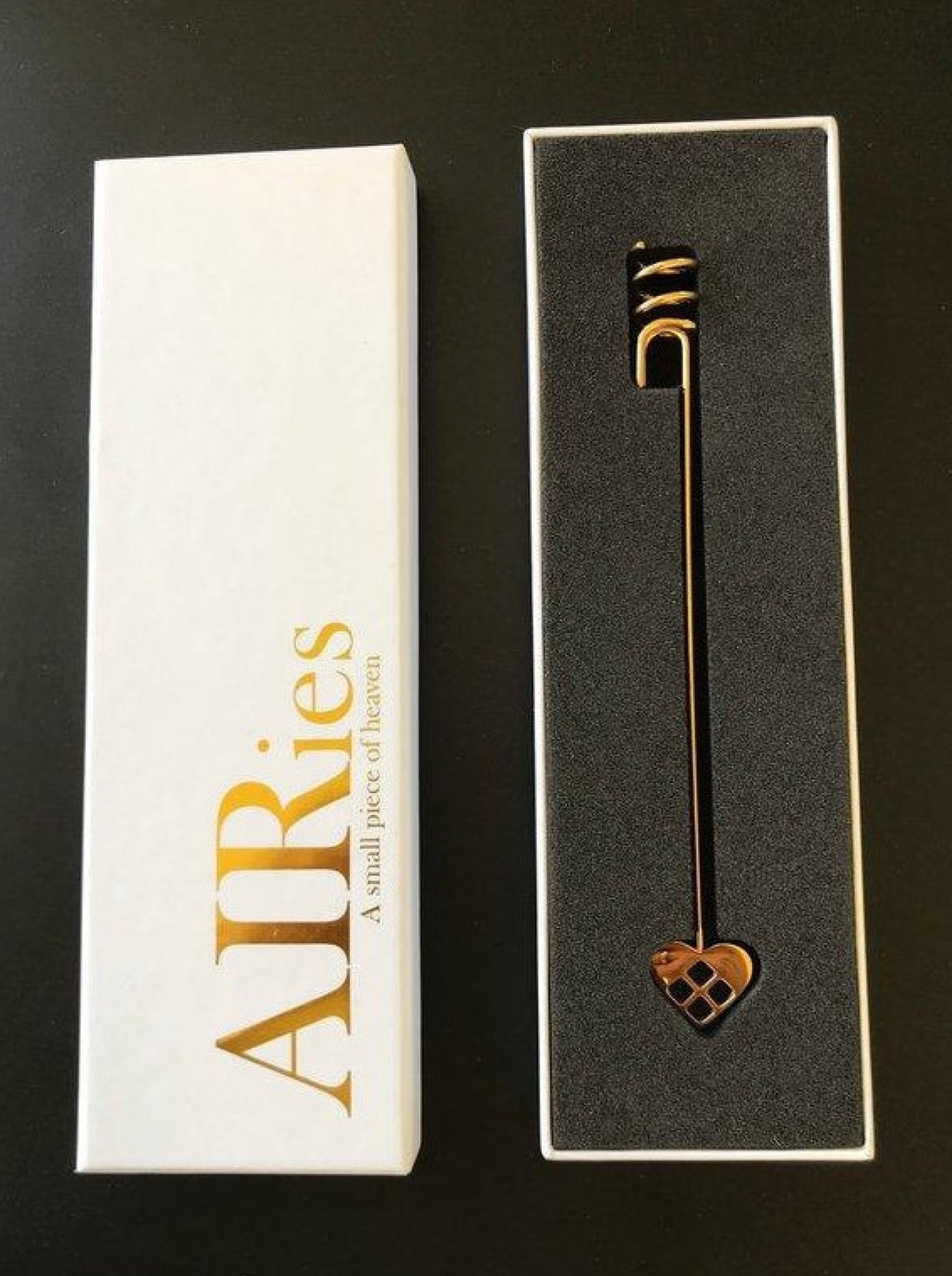 AIRies Candle Holder for Christmas Tree with Heart, Silver