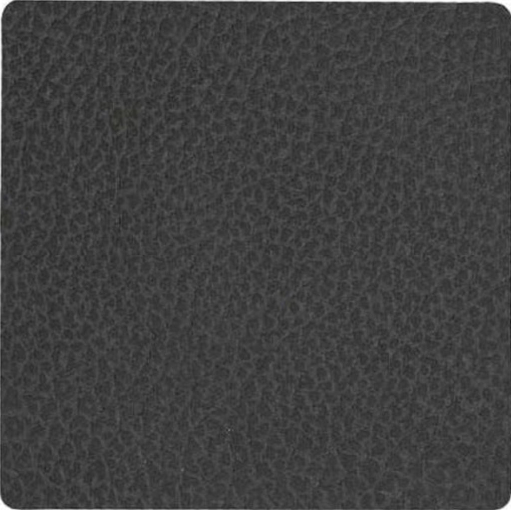 Lind DNA Square Glass Coaster Hippo Leather, Black Anthracite