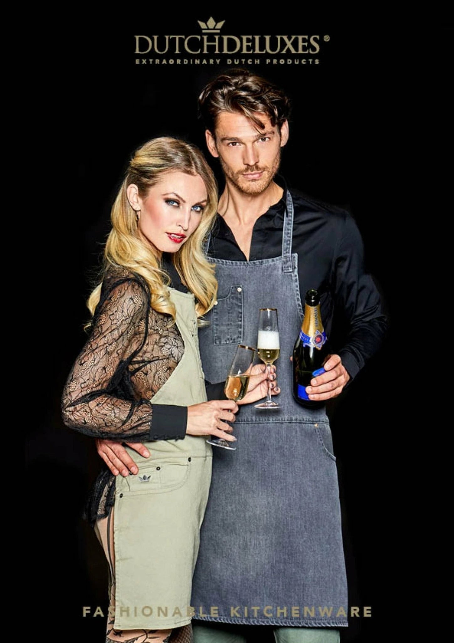 Dutchdeluxes Five Pocket Apron Slim Fit, Grey Green