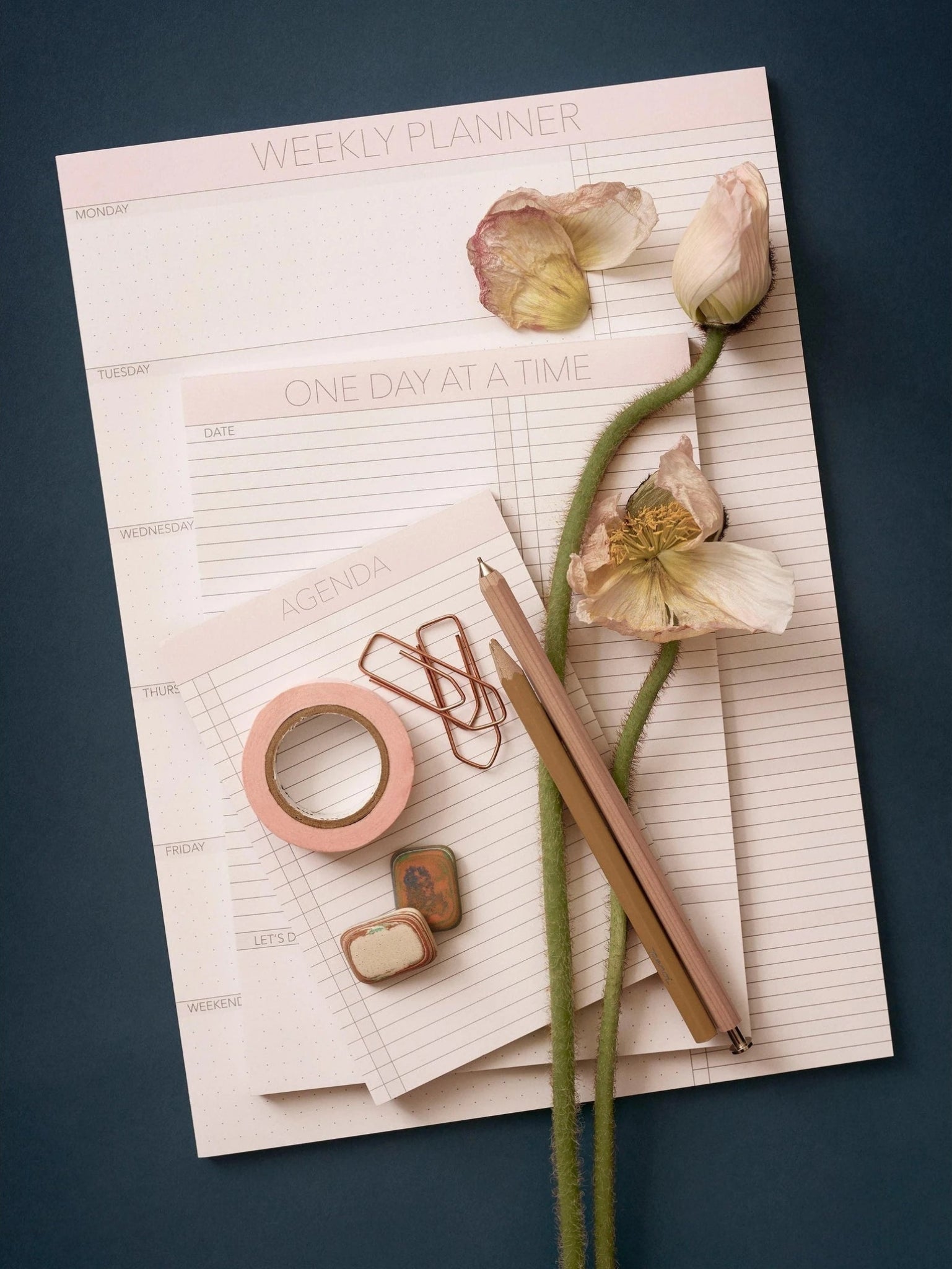 Vissevasse One Day At A Time A5 Notepad, White