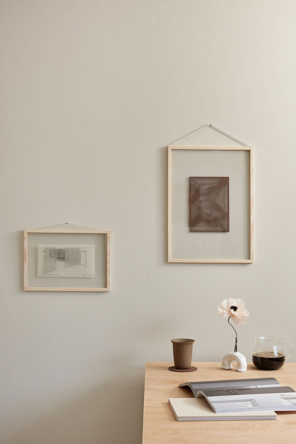 Moebe Frame A2 in Ash - Stylish Acrylic & Ash Wood Frame, Made in Europe