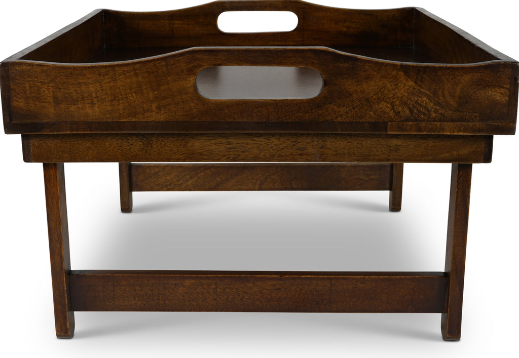 Authentic Models Wooden Serving Tray With Folding Feet, Small