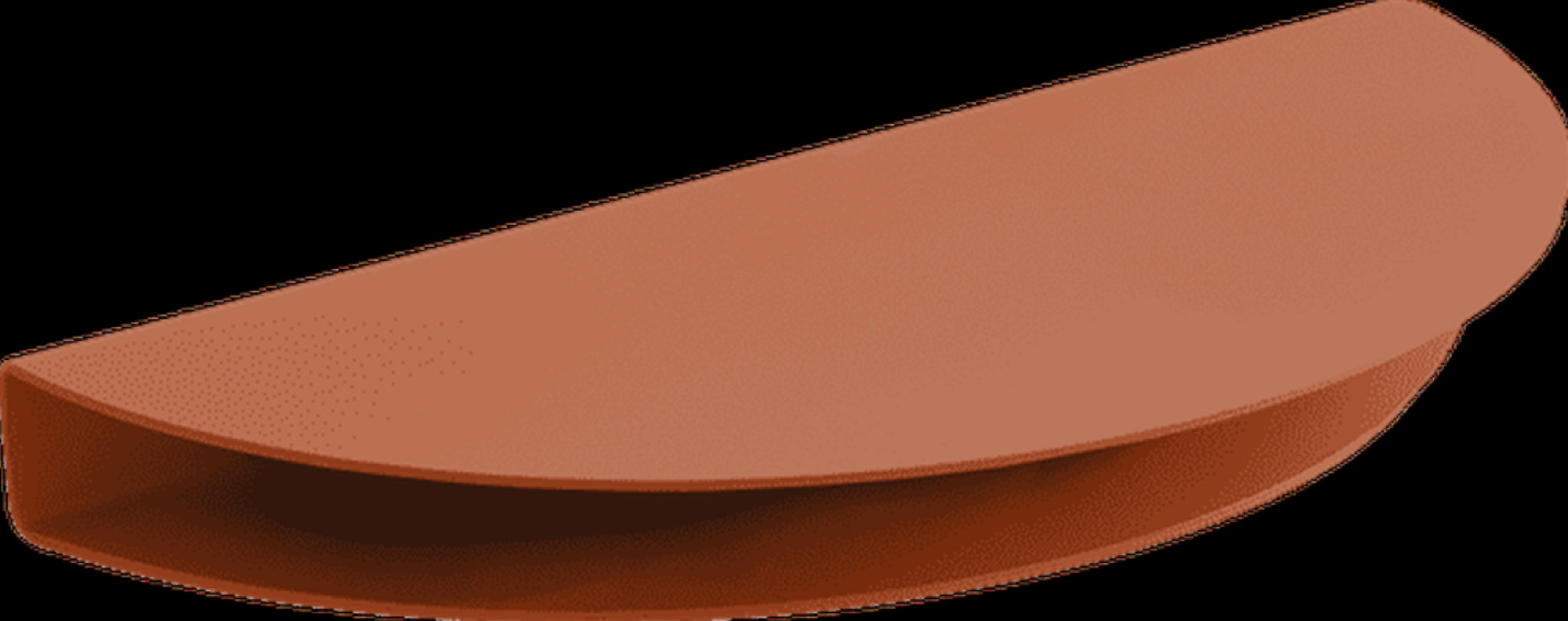 Moebe Half Moon Shelf - Terracotta, Stylish Steel Design, 12x24 cm