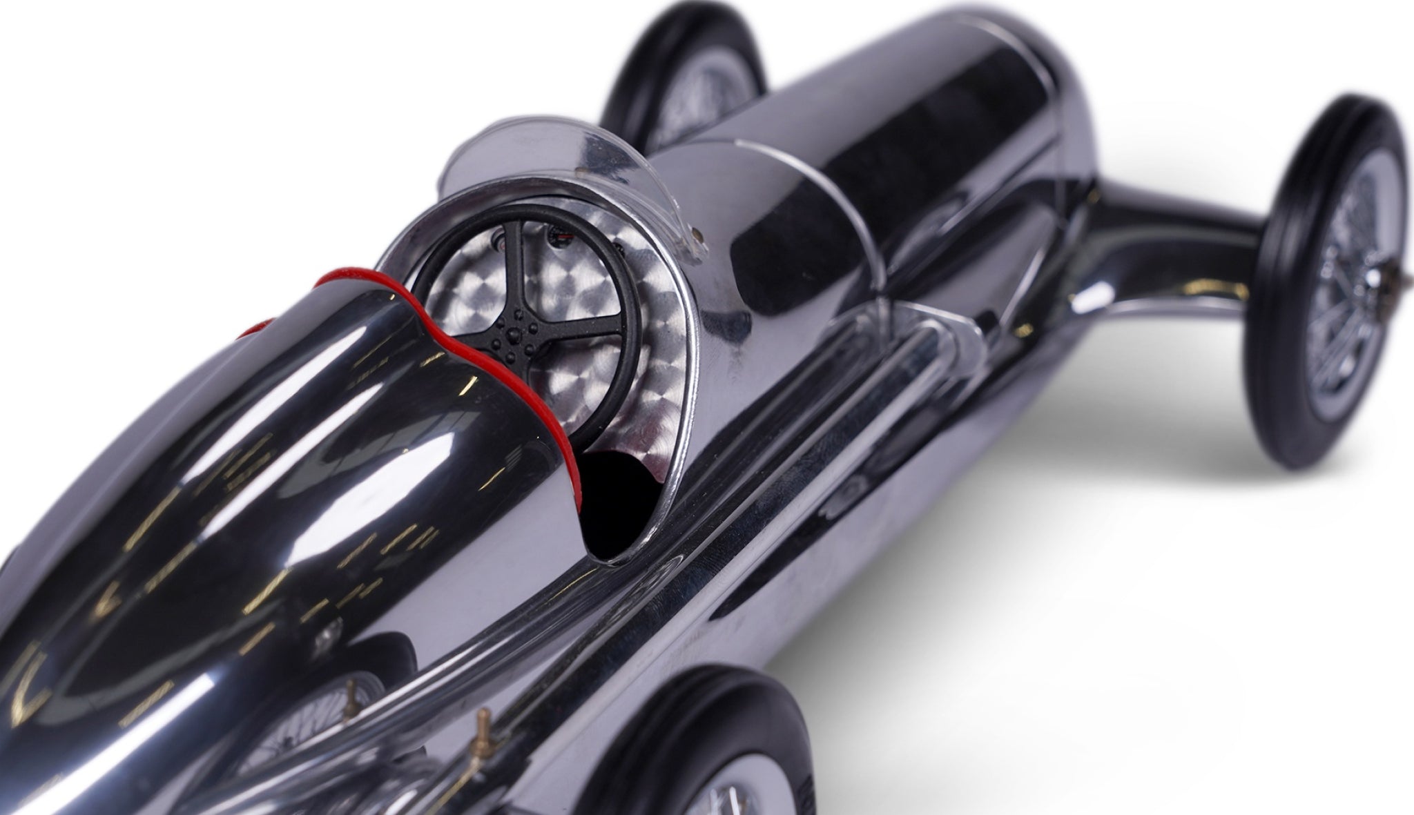 Authentic Models Silver Arrow Racing Car Model, Red Seat