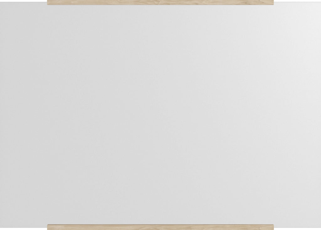 Minimalist Moebe Rectangular Wall Mirror in Ash - 101.8x70 cm