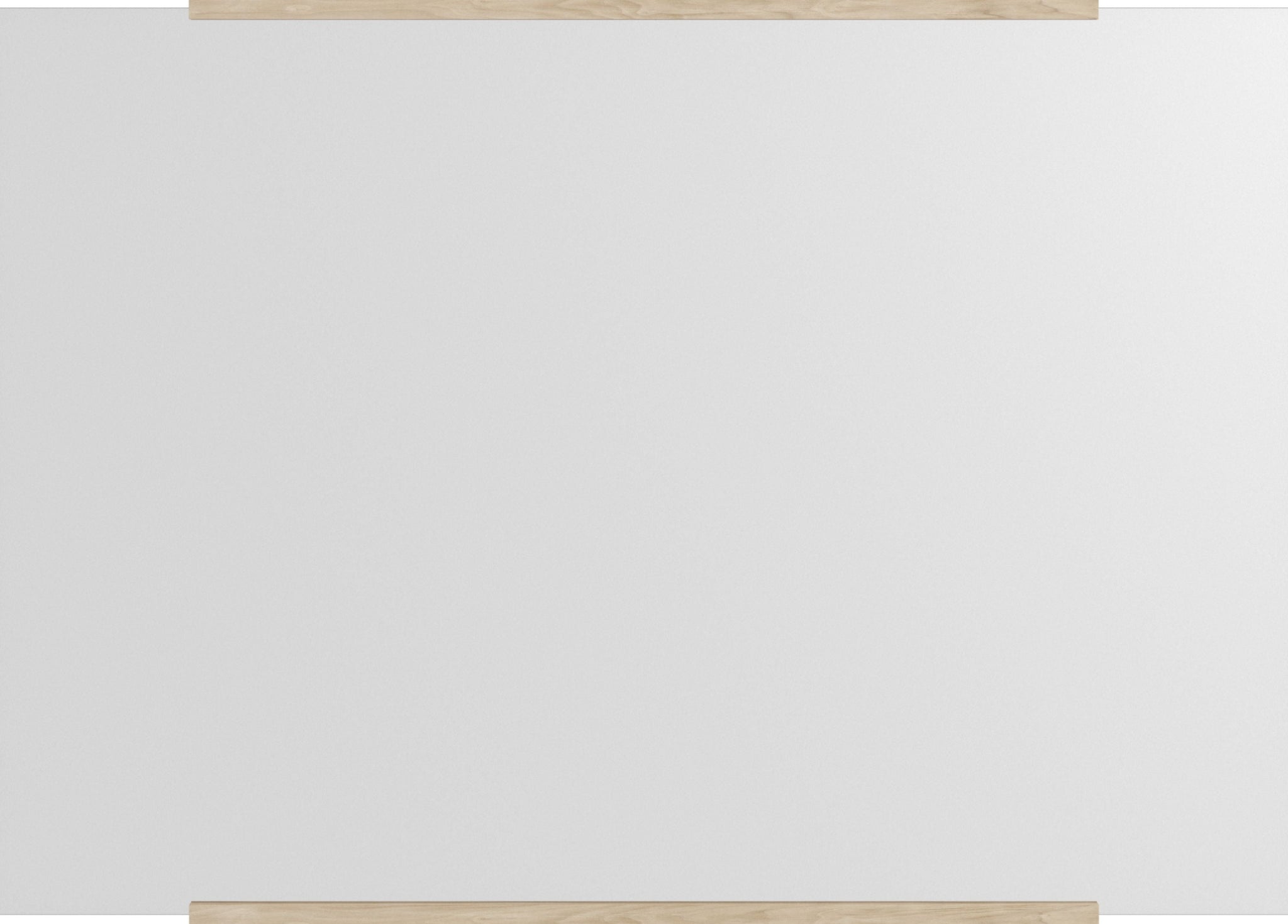 Minimalist Moebe Rectangular Wall Mirror in Ash - 101.8x70 cm
