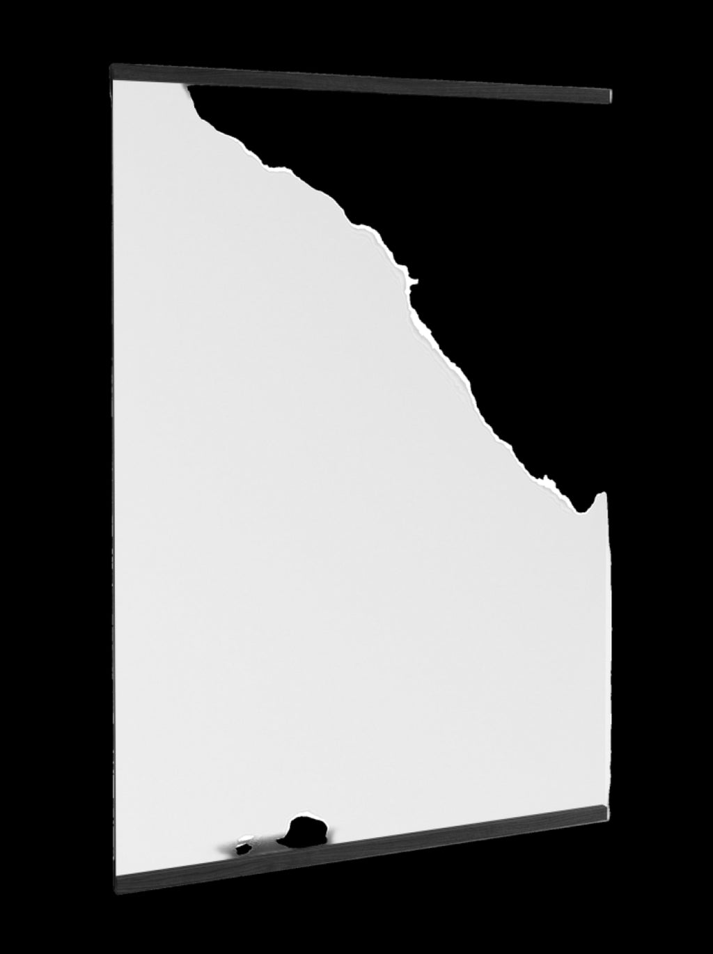 Moebe Black Rectangular Wall Mirror 101.8x70 cm - Minimalist Oak Design