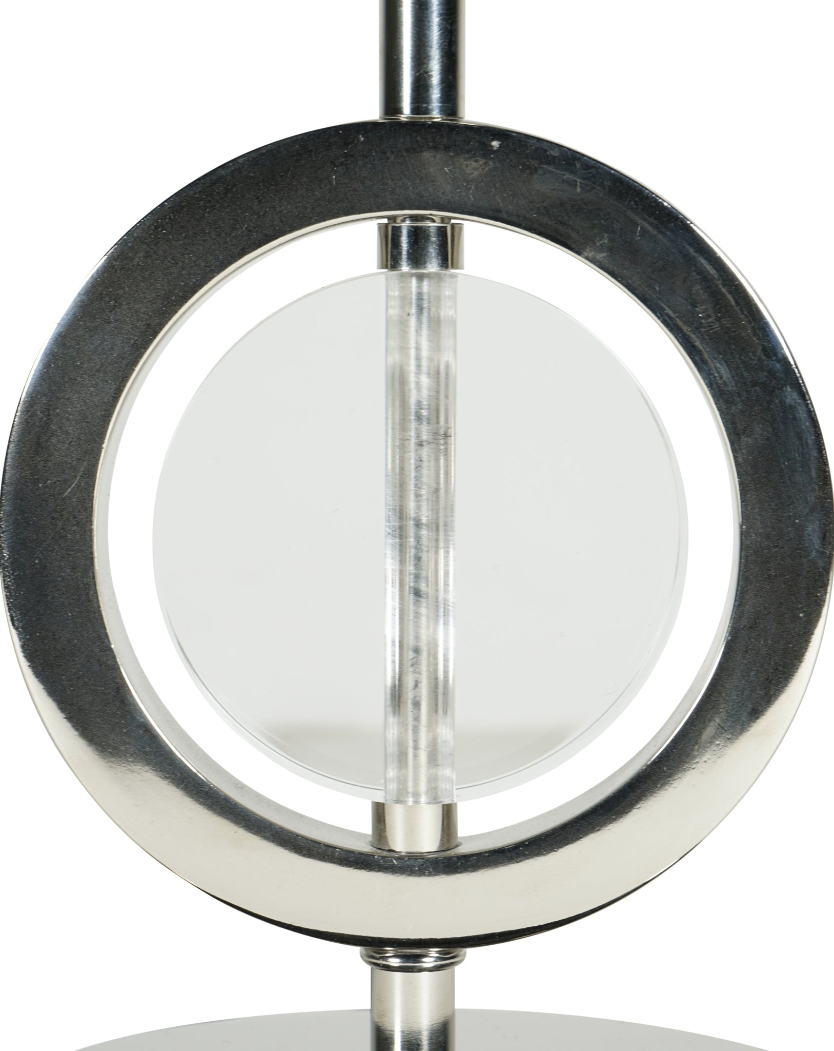 Authentic Models Art Deco Circle Lamp Circular Single, Silver