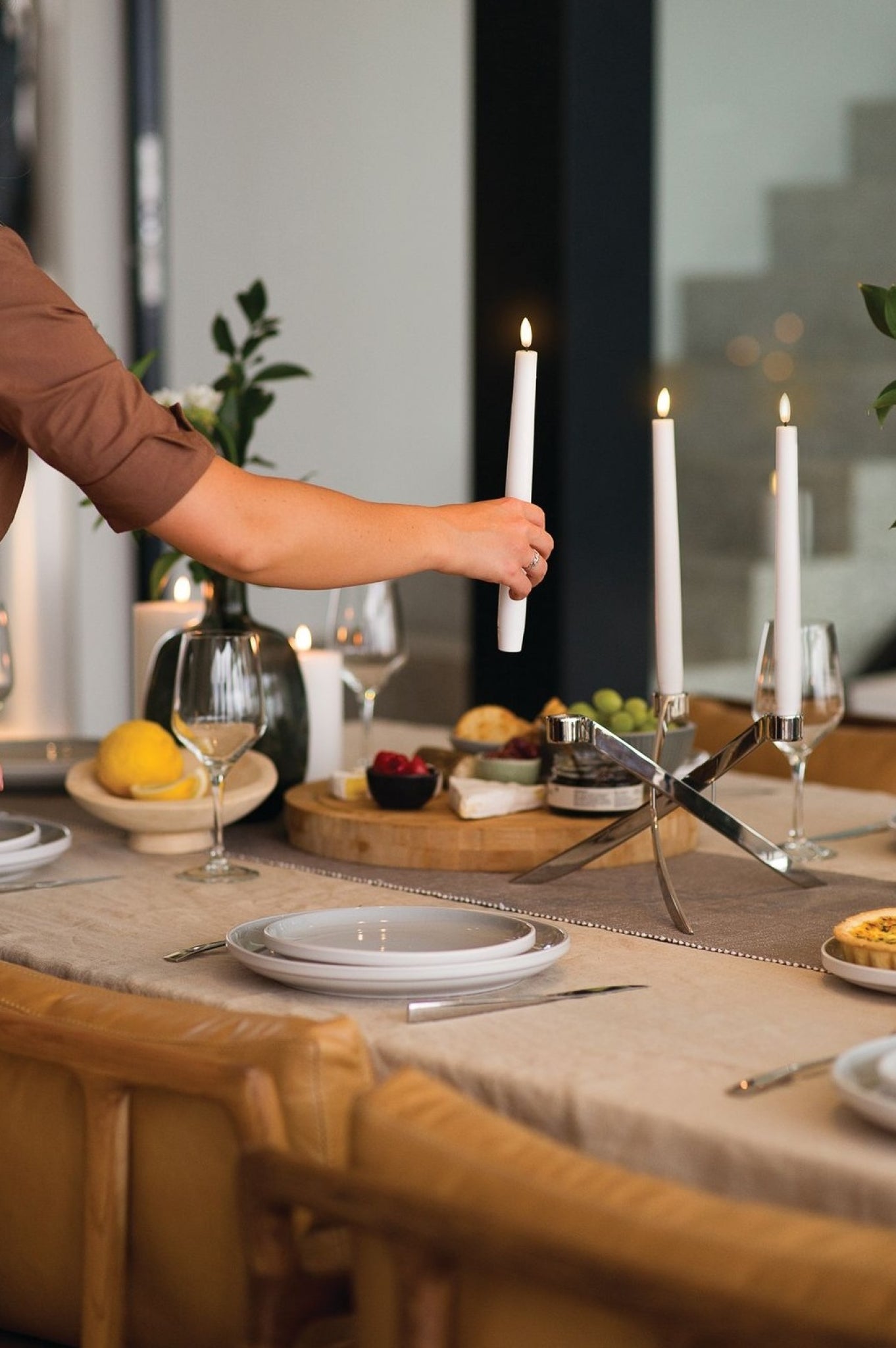 Uyuni Lighting Lightarch Candle Holder 1'arm Mini Taper ø 18 Cm, Matt Black