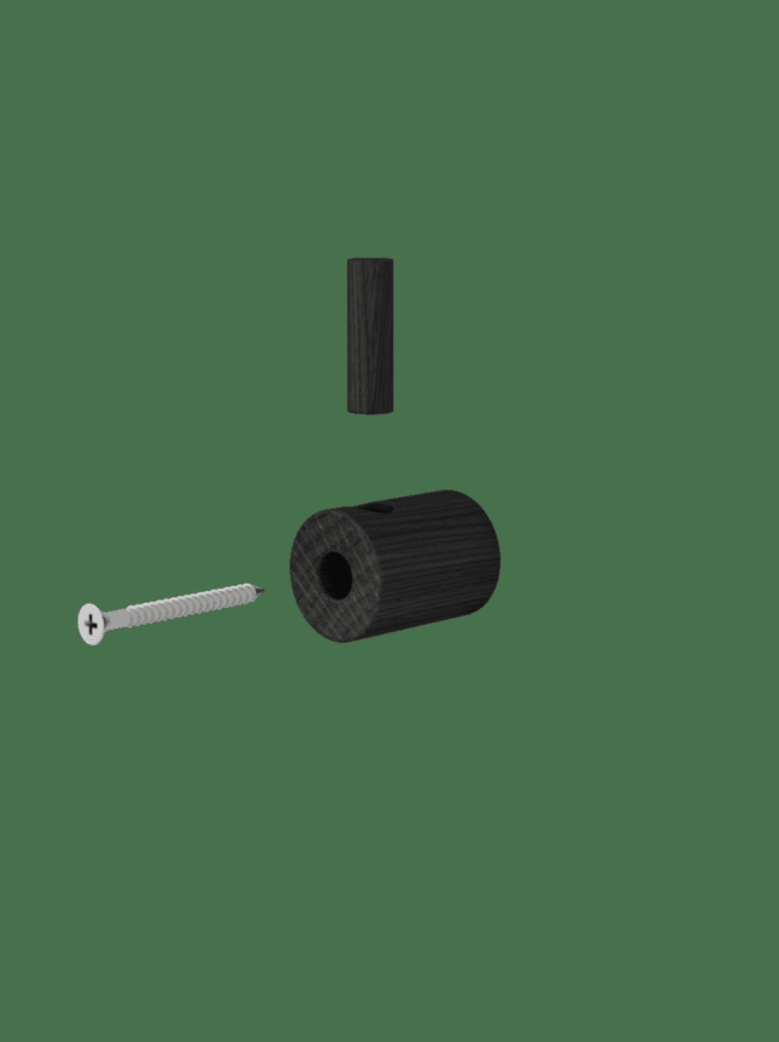 Moebe Black Oak Wall Hook: Stylish, Hidden-Screw Design for Any Décor