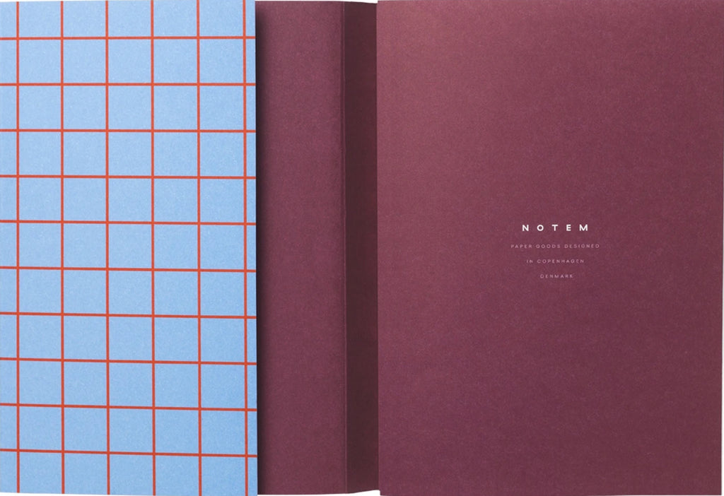 Notem Studio Uma Flat Lay Paper Notebook Small, Light Blue