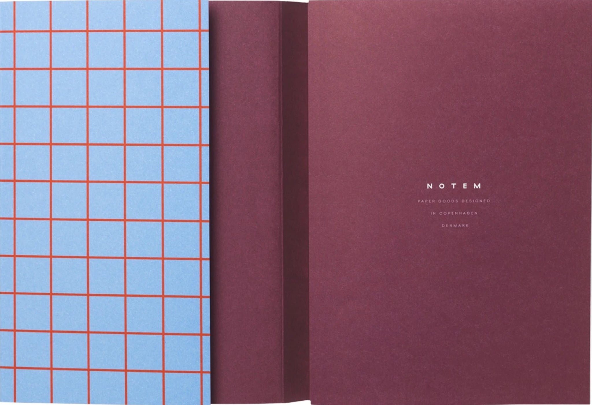 Notem Studio Uma Flat Lay Paper Notebook Small, Light Blue