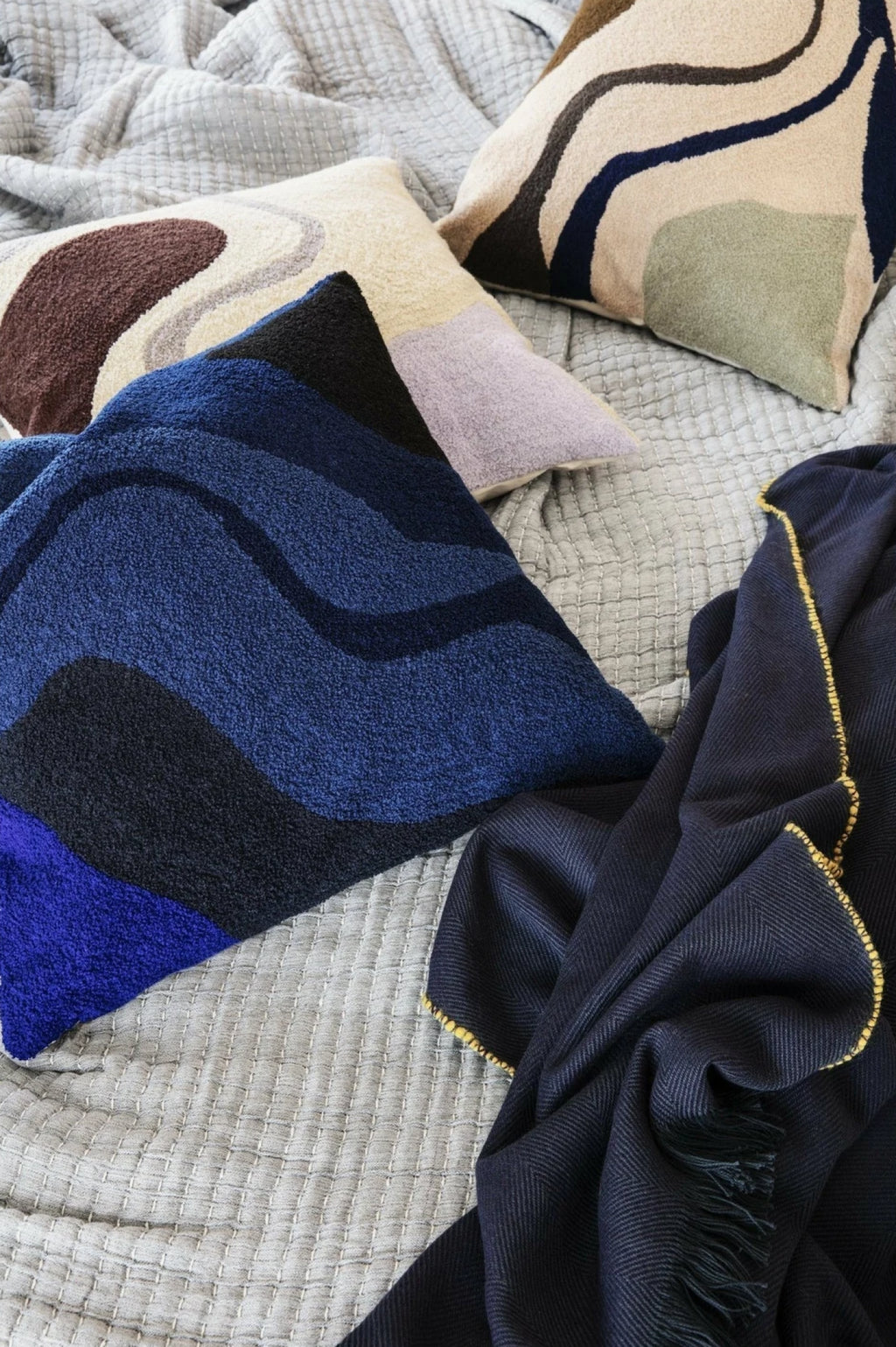 Ferm Living Herringbone Blanket, Off White