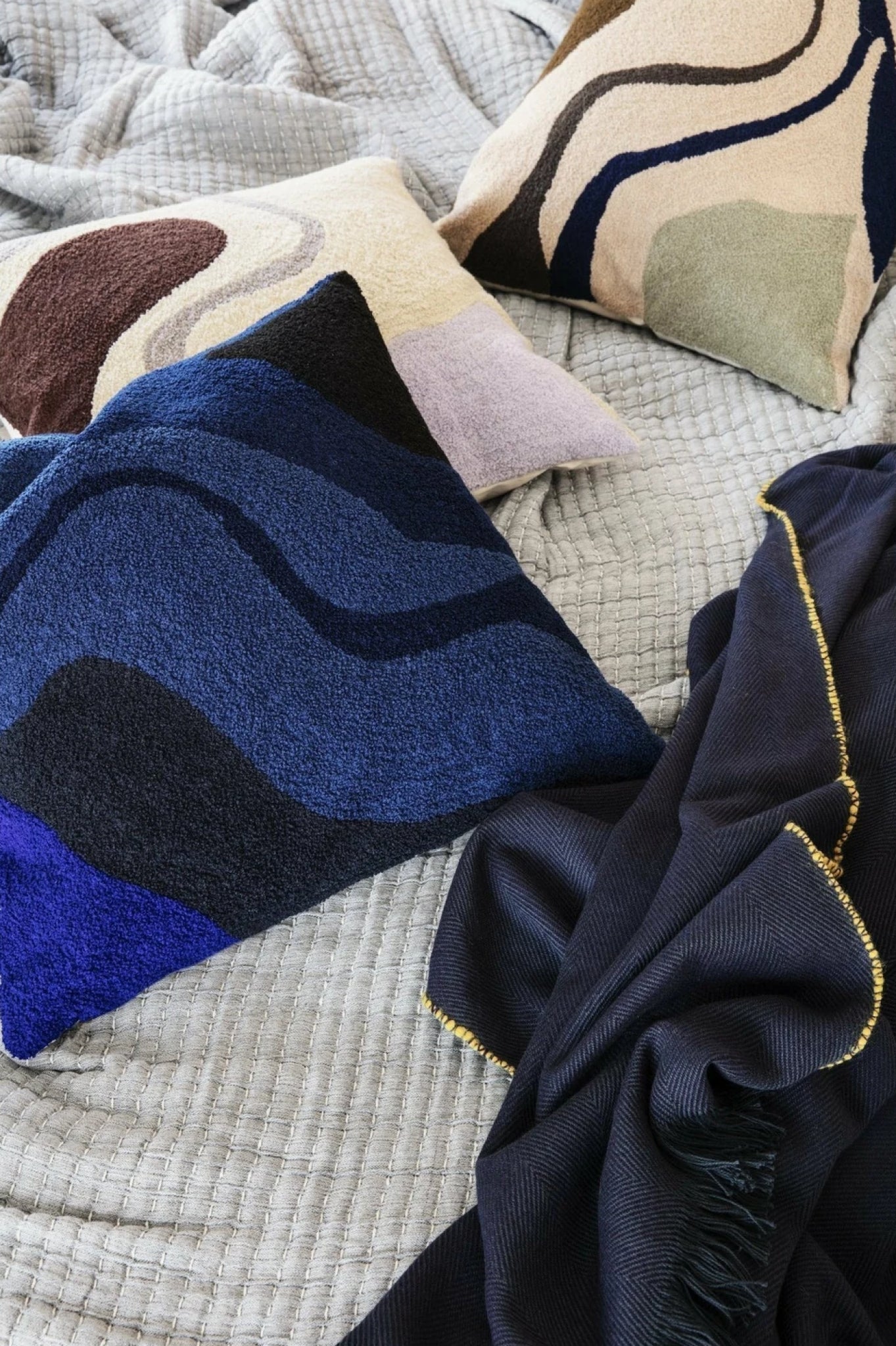 Ferm Living Herringbone Blanket, Off White