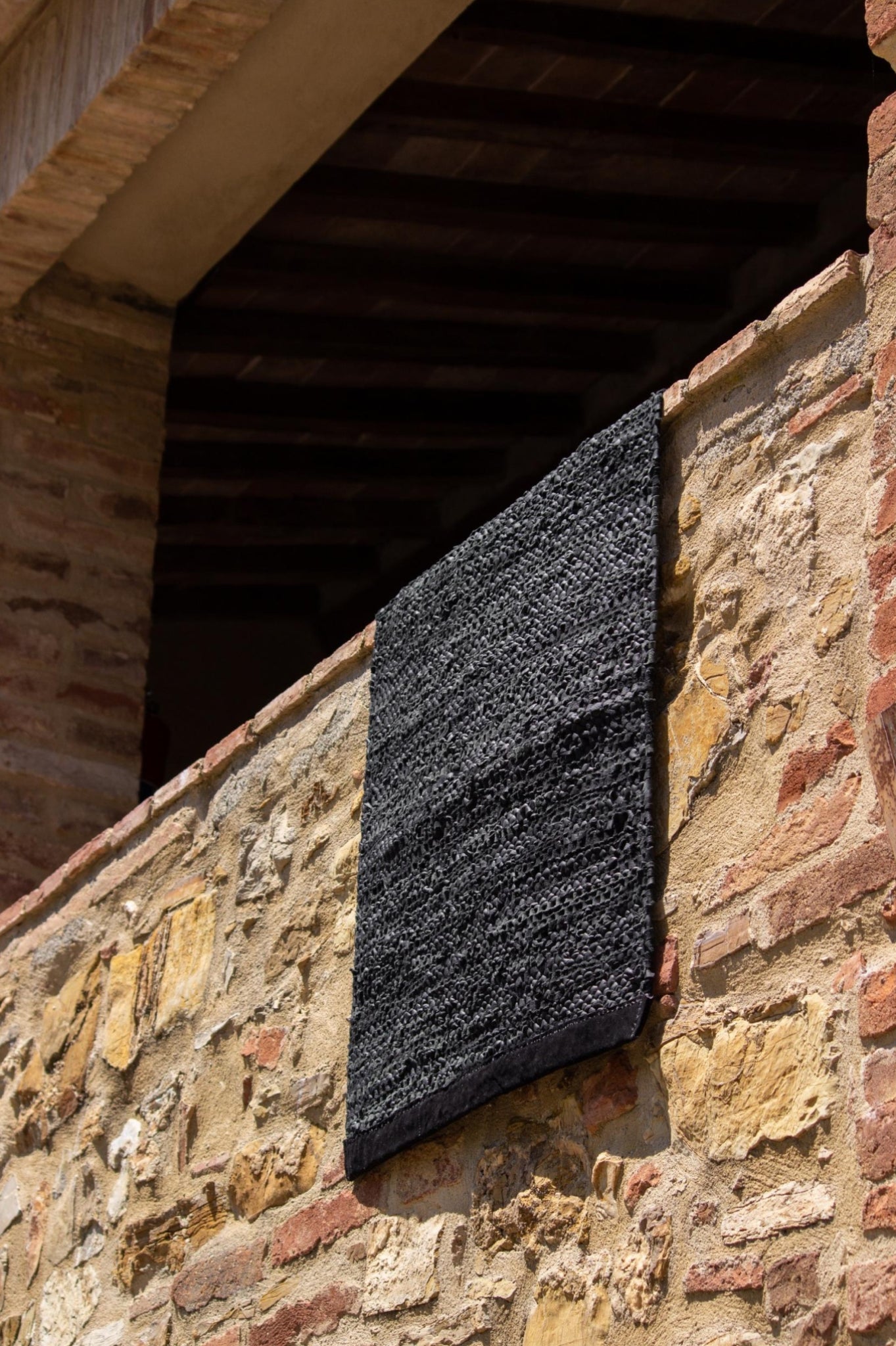 Rug Solid Leather Rug Black, 60 X 90 Cm