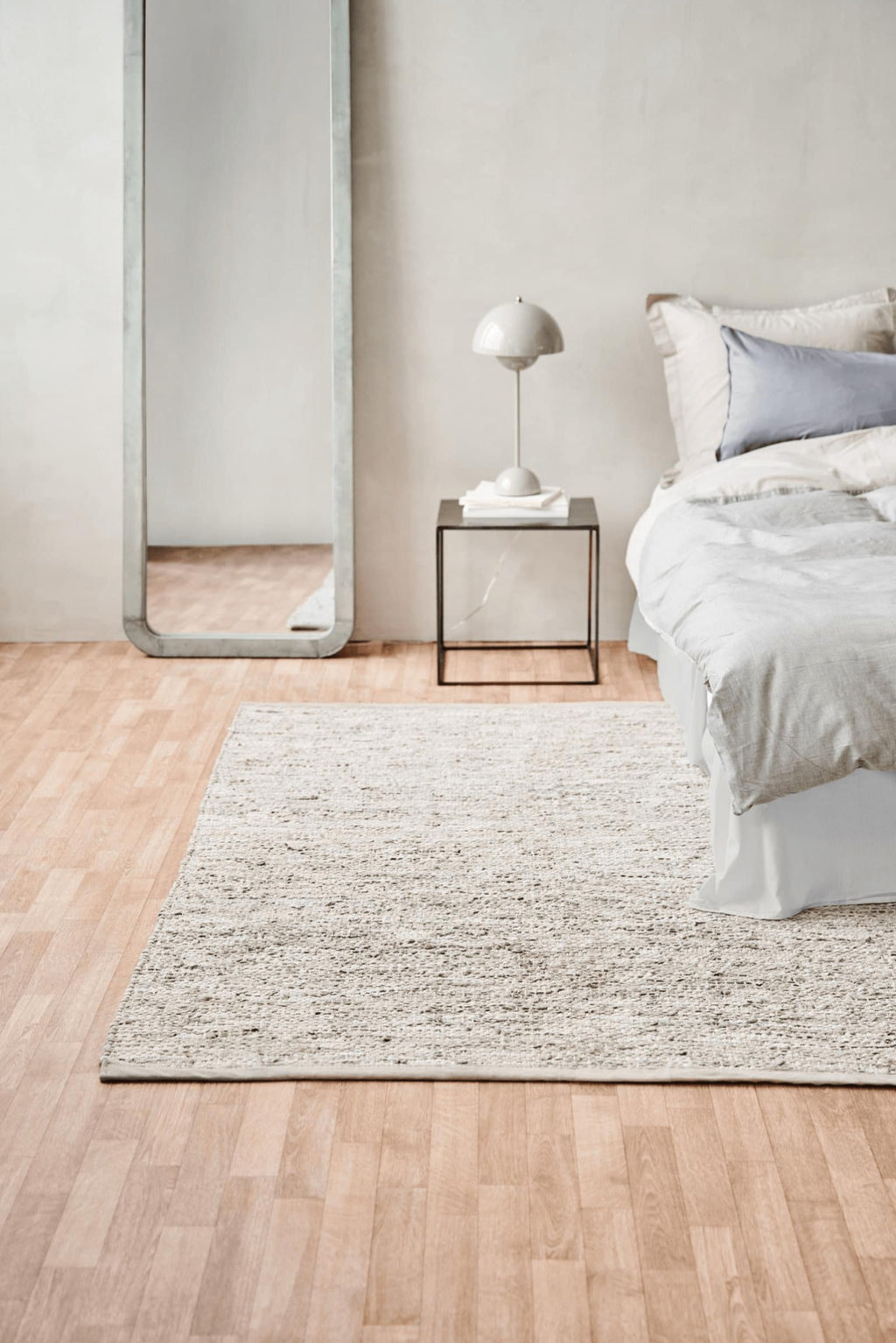 Rug Solid Leather Carpet Beige, 60 X 90 Cm