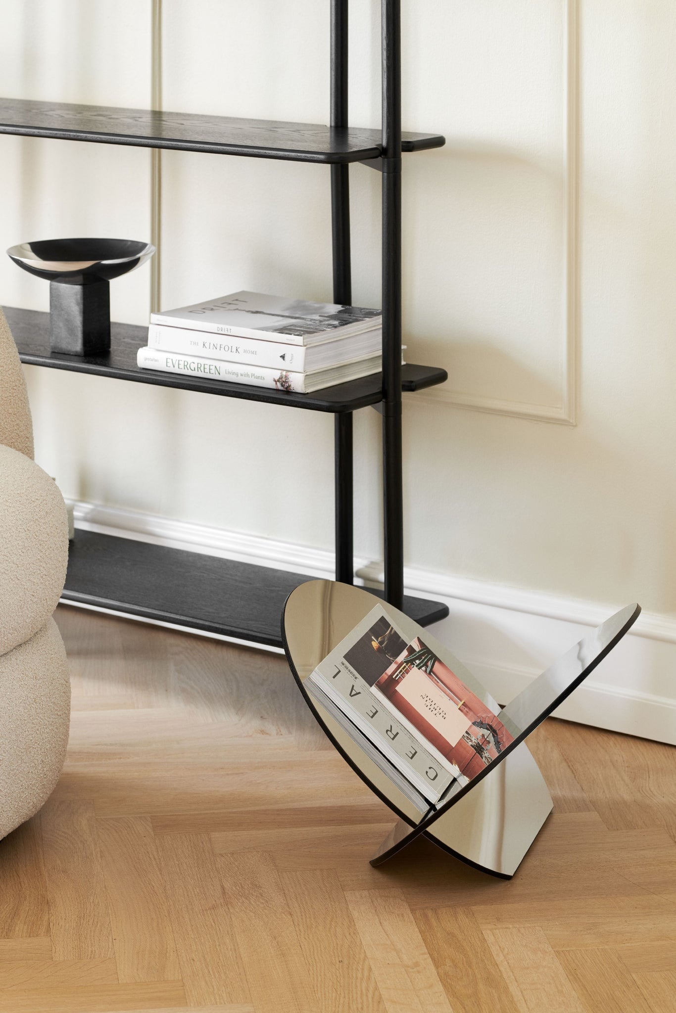 Gejst Silia Stainless Steel Magazine Holder — Compact Minimalist Rack