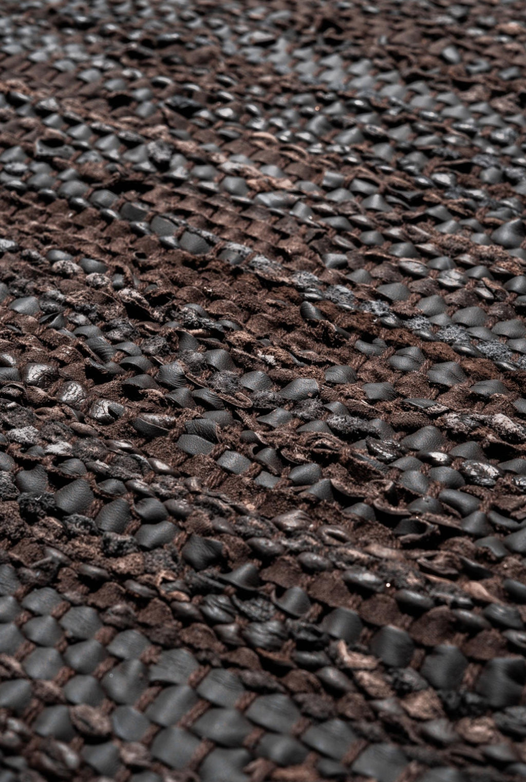 Rug Solid Leather Rug Choco, 75 X 500 Cm