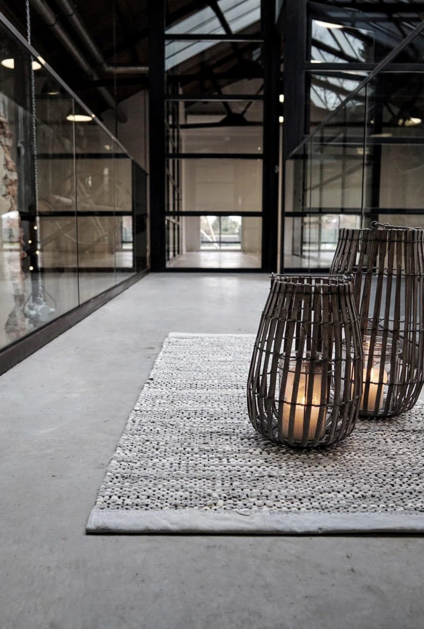 Rug Solid Leather Rug Light Grey, 140 X 200 Cm