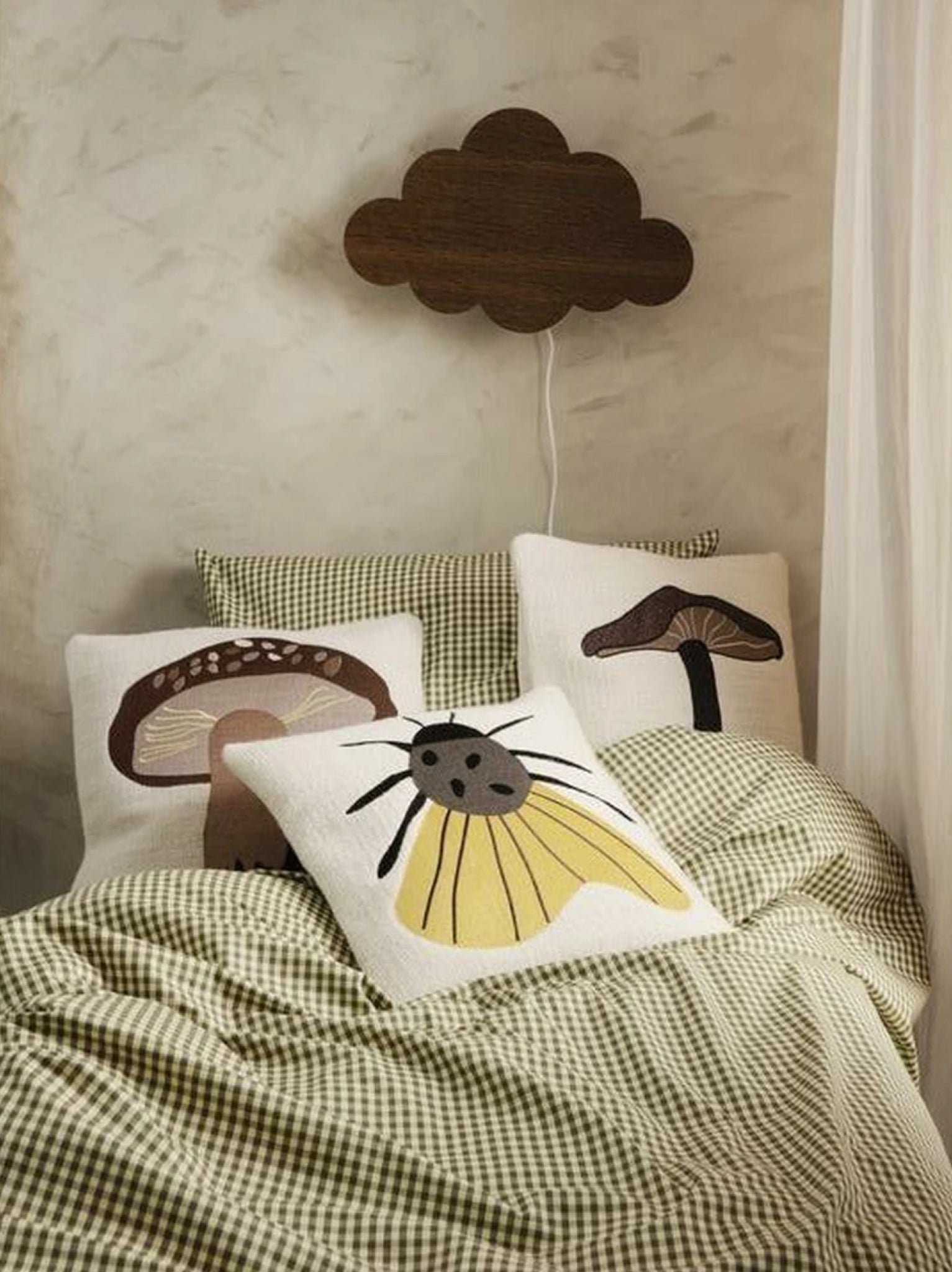 Ferm Living Check Bed Linen Junior 100x140 Cm, Yellow