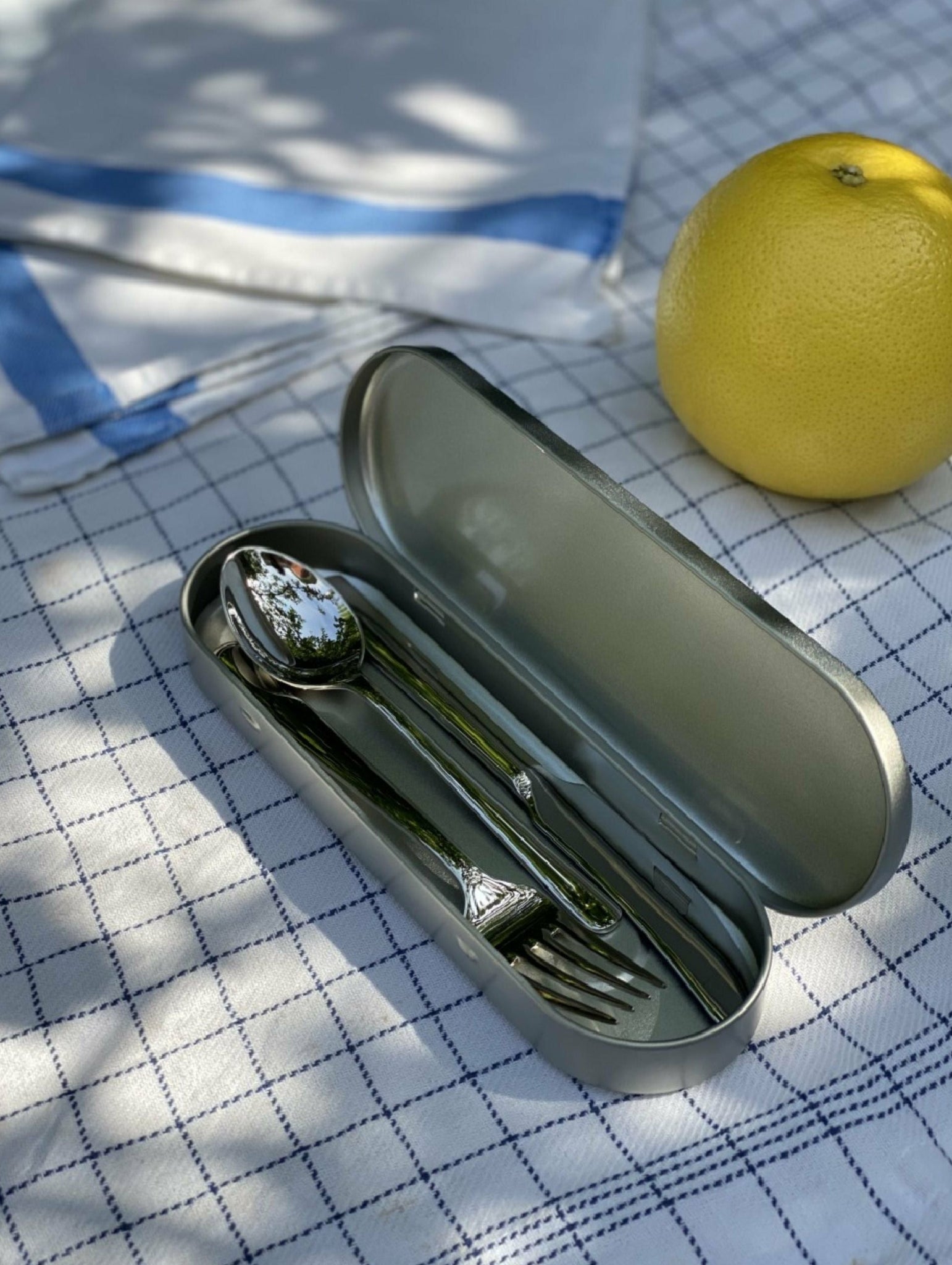 Kay Bojesen Travel Set, Matte Steele Steel