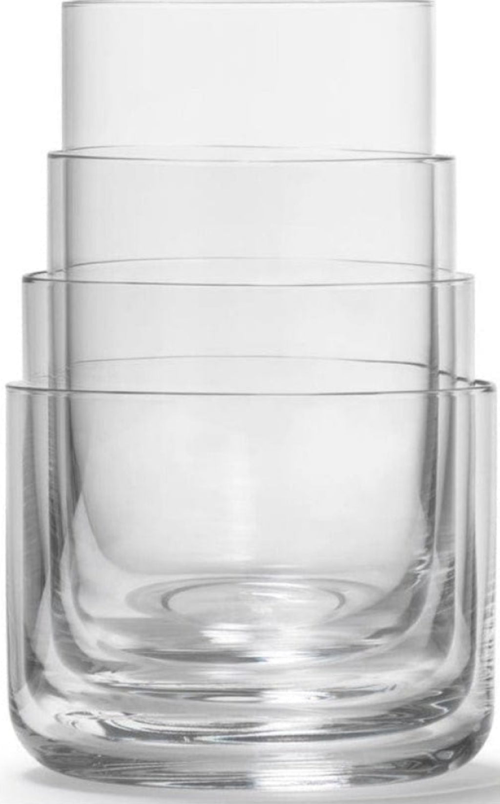 Aarke Nesting Glass Set: Stylish Crystal Glasses, Space-Saving Design
