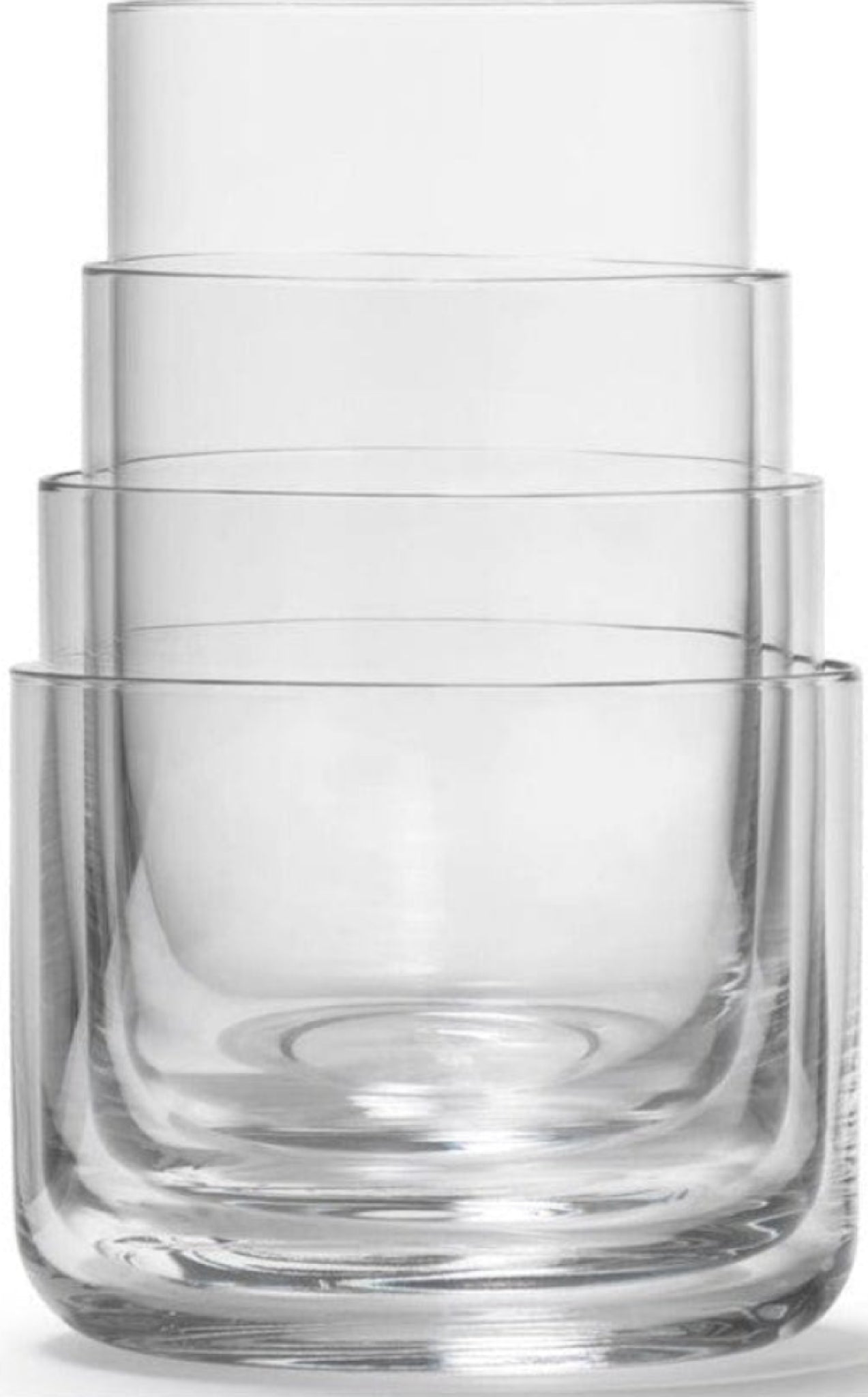 Aarke Nesting Glass Set: Stylish Crystal Glasses, Space-Saving Design