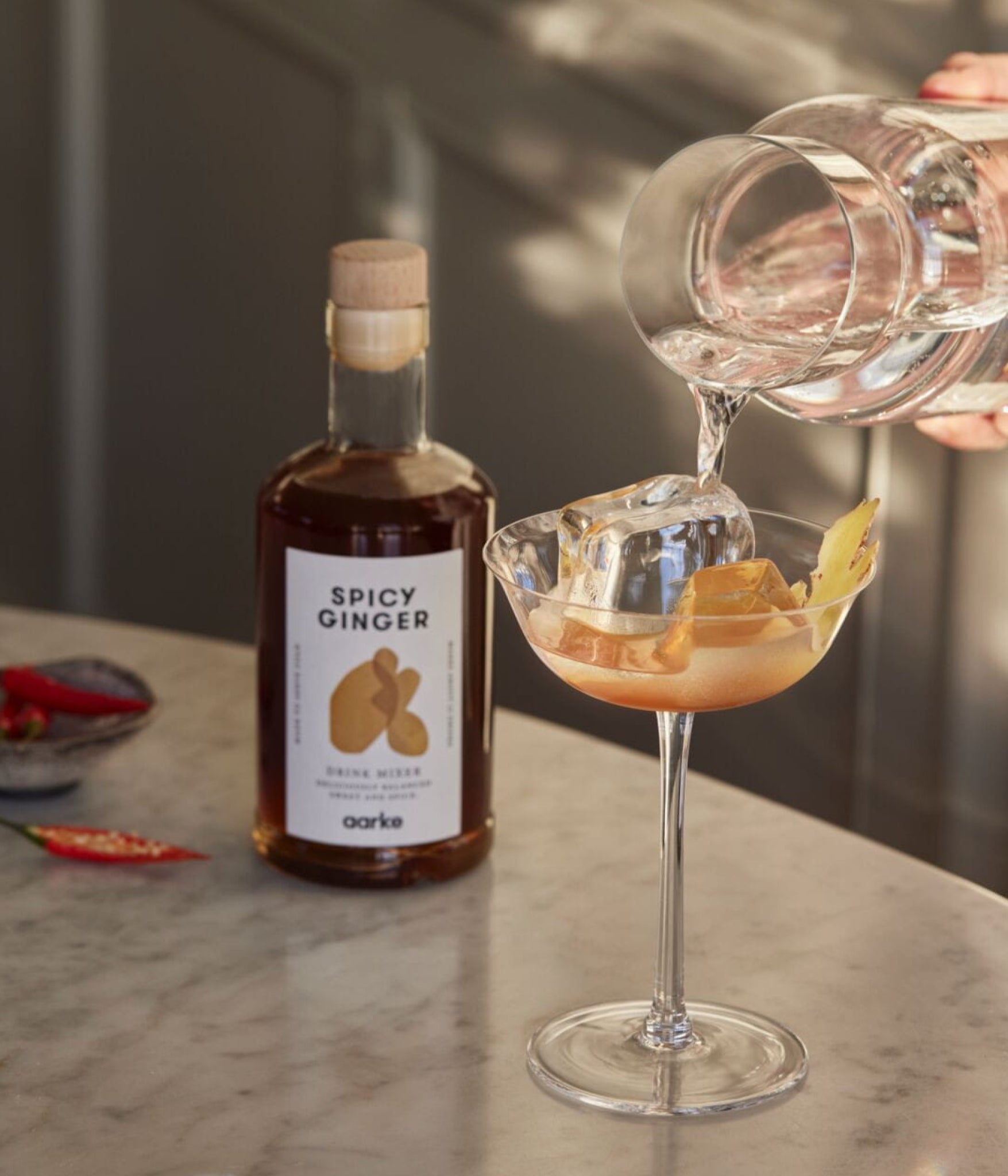 Aarke Drink Mixer - Hot Ginger Flavor For Perfect Home Bar Cocktails
