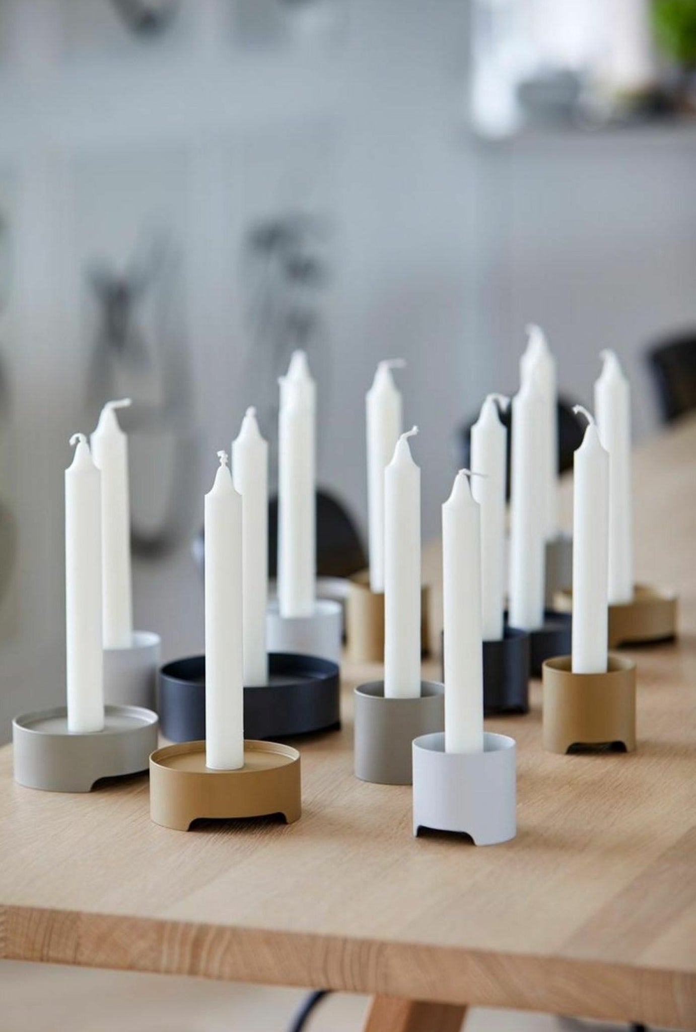 Zone Denmark Singles Candle Holder ø 9 Cm, Mud