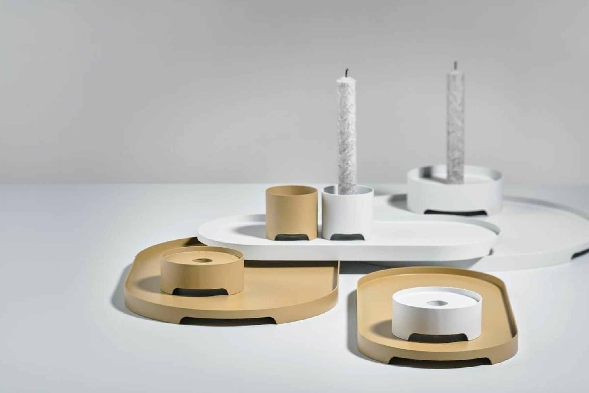 Zone Denmark Singles Candle Holder ø 12 Cm, Warm Grey