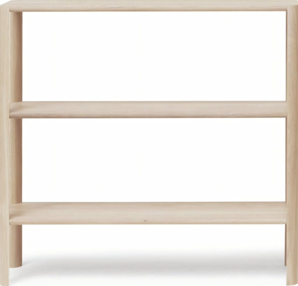 Form & Refine Leaf Shelf 1x3 — White Oiled Oak 100×30×92 Cm Room Divider