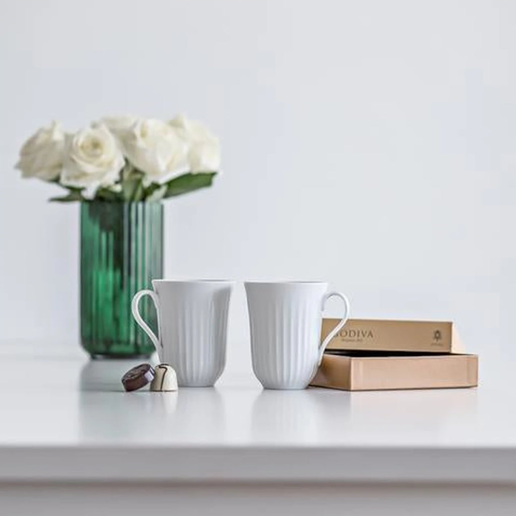 Lyngby Mug White, 32cl, 2 Pack