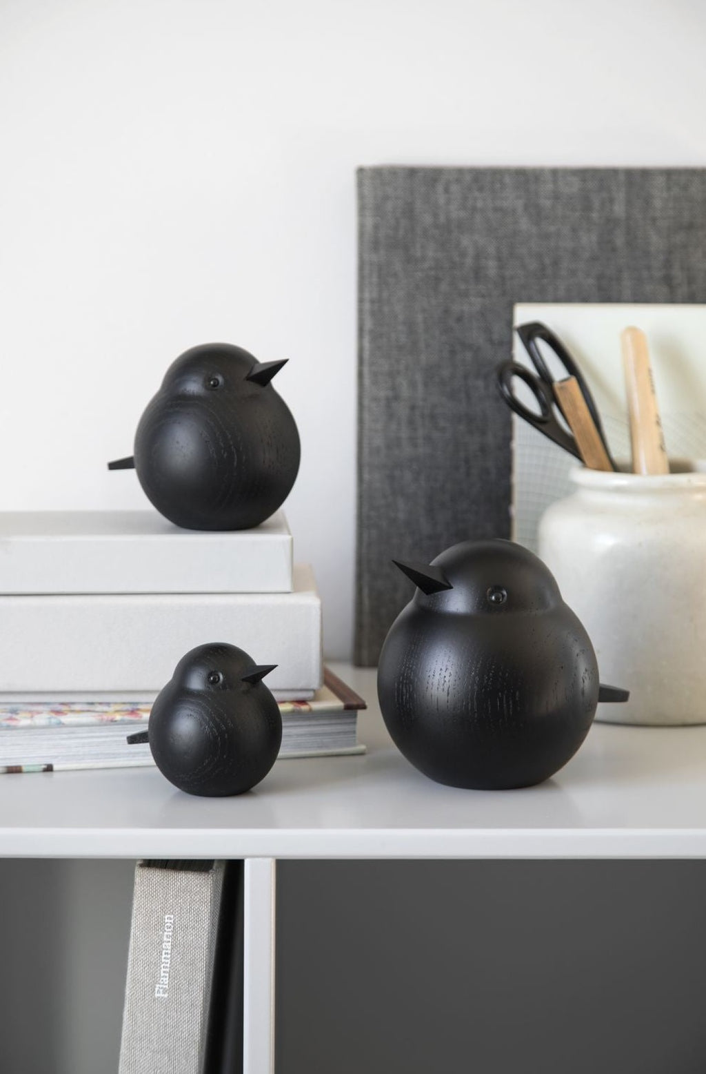 Novoform Design Baby Sparrow Decorative Figure, Black Stained Oak