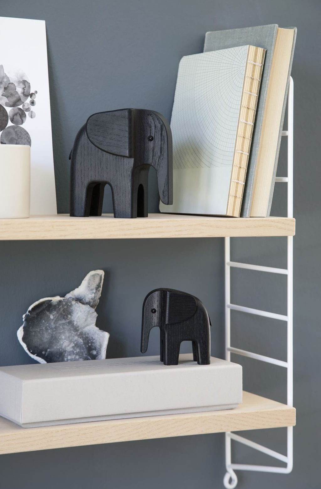 Novoform Design Baby Elephant Decorative Figure, Ash Black