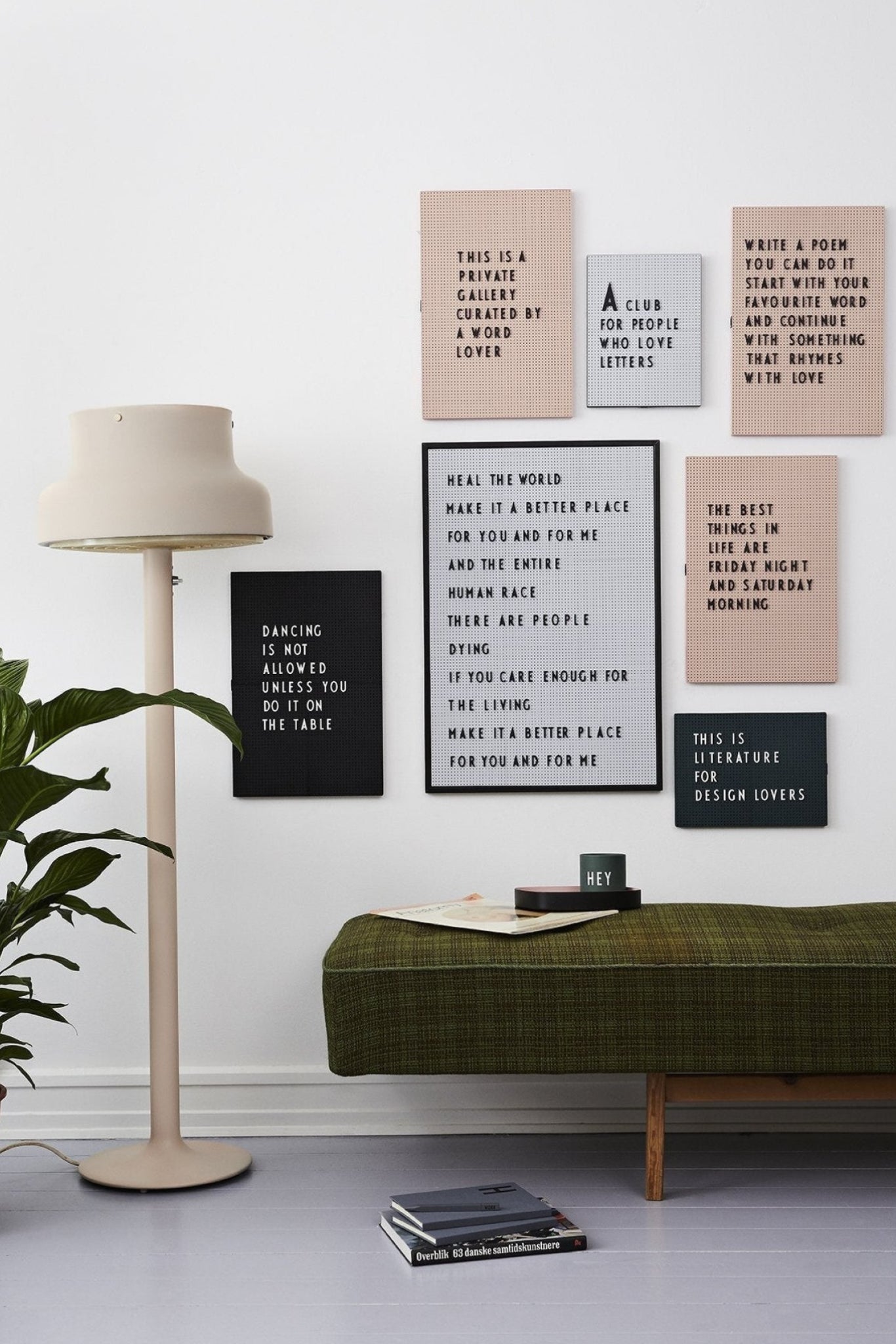 Design Letters Wall Dark Gray, Large