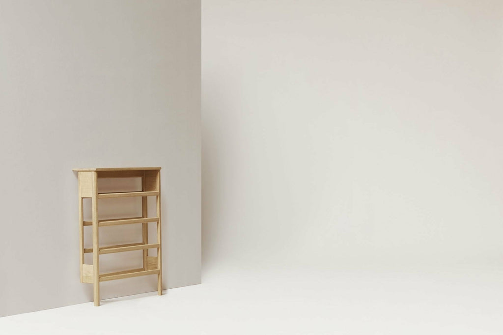 Form & Refine A Line 72 Cm Oak Shoe Rack Console Table For Hallway