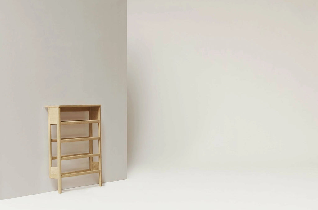 Form & Refine A Line 72 Cm Oak Shoe Rack Console Table For Hallway