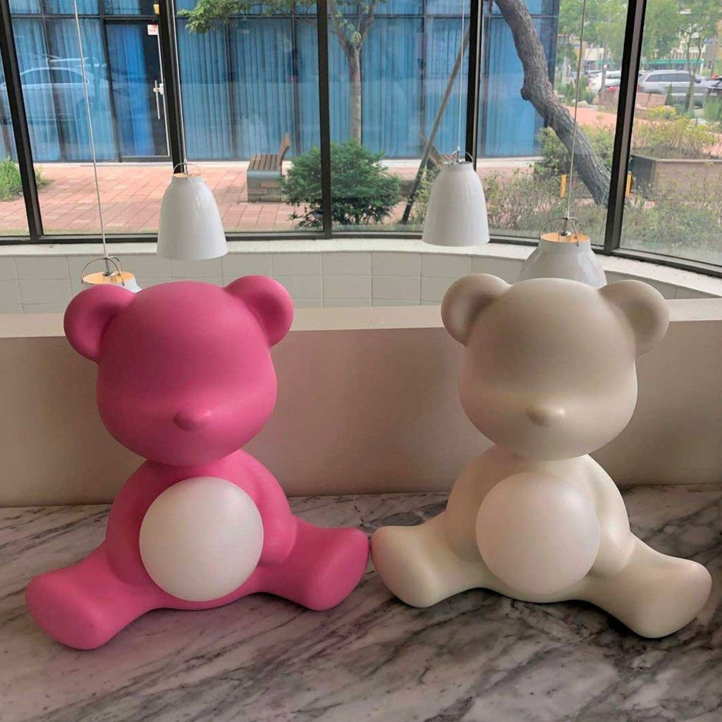 Qeeboo Teddy Girl LED Table Lamp - Rechargeable Orange Bear Design