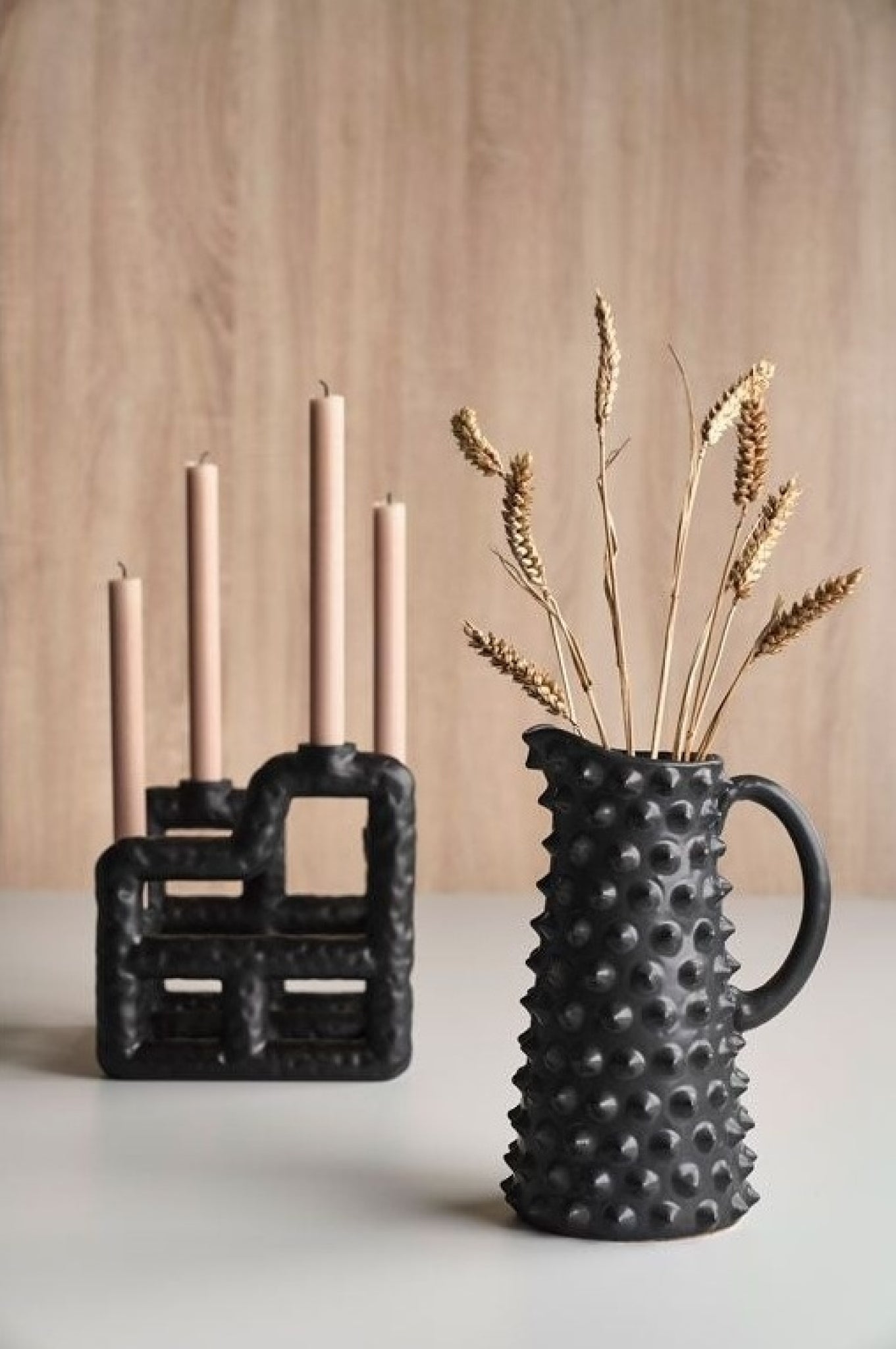 Villa Collection Lyst Candle Holder, Black