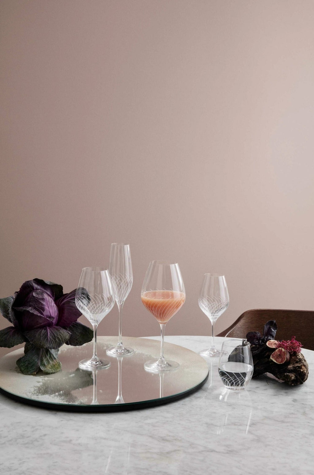 Holmegaard Cabernet Lines Burgundy Glass, 2 Pcs.