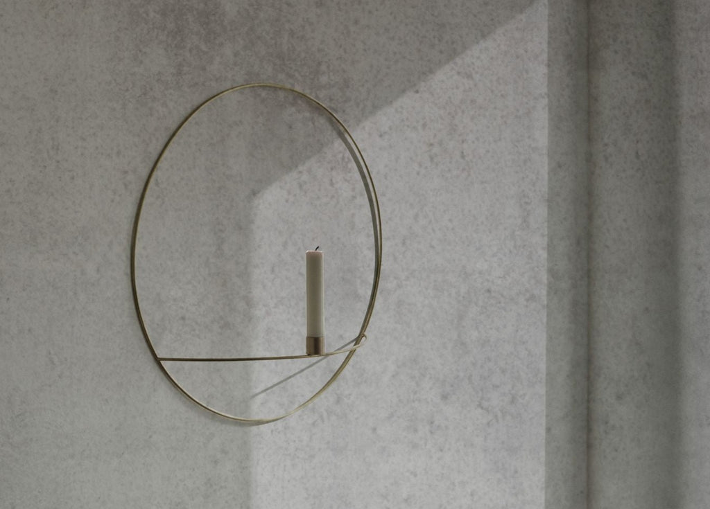 Audo Copenhagen Pov Circular Candle Holder Large, Brass