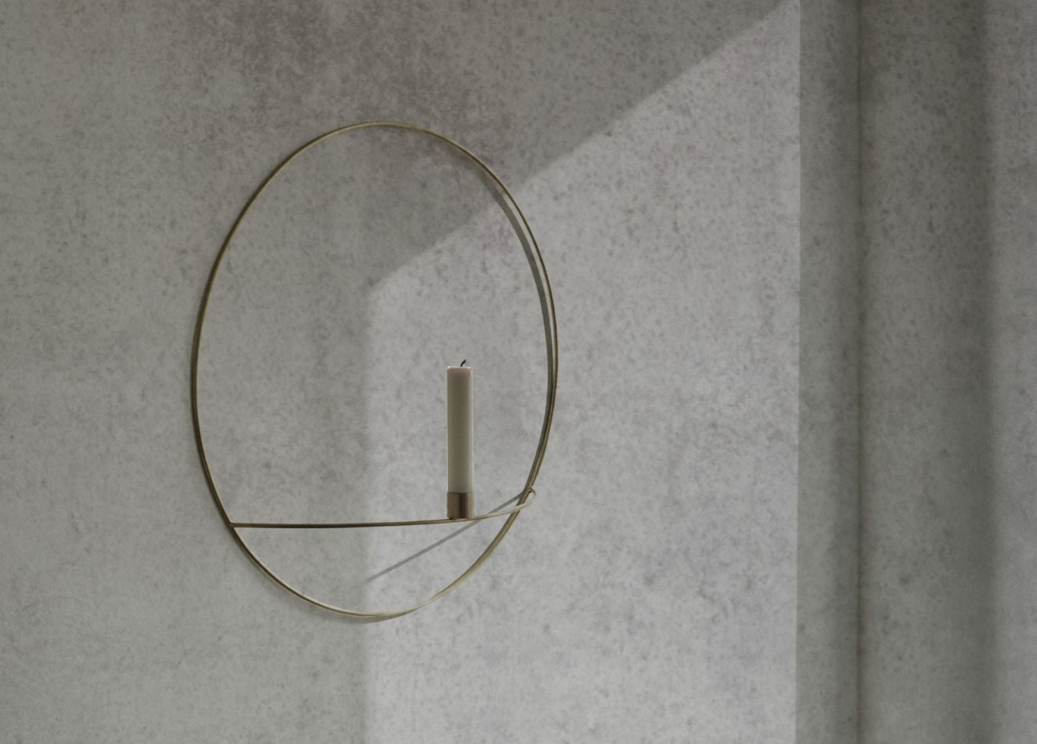 Audo Copenhagen Pov Circular Candle Holder Large, Brass