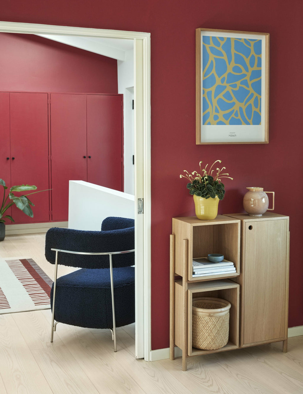 Hübsch Care Pot Ceramic Yellow Set Of 2