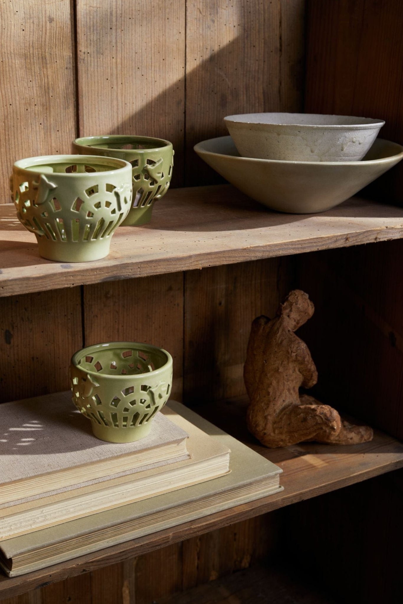 Kähler Orangery Tealight Holder Ø9.5 cm, Green Garden