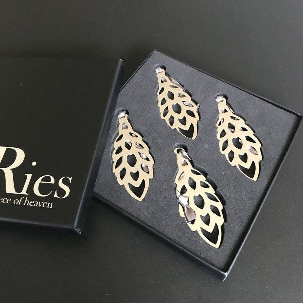 AIRies pine cones silver set of 4, small