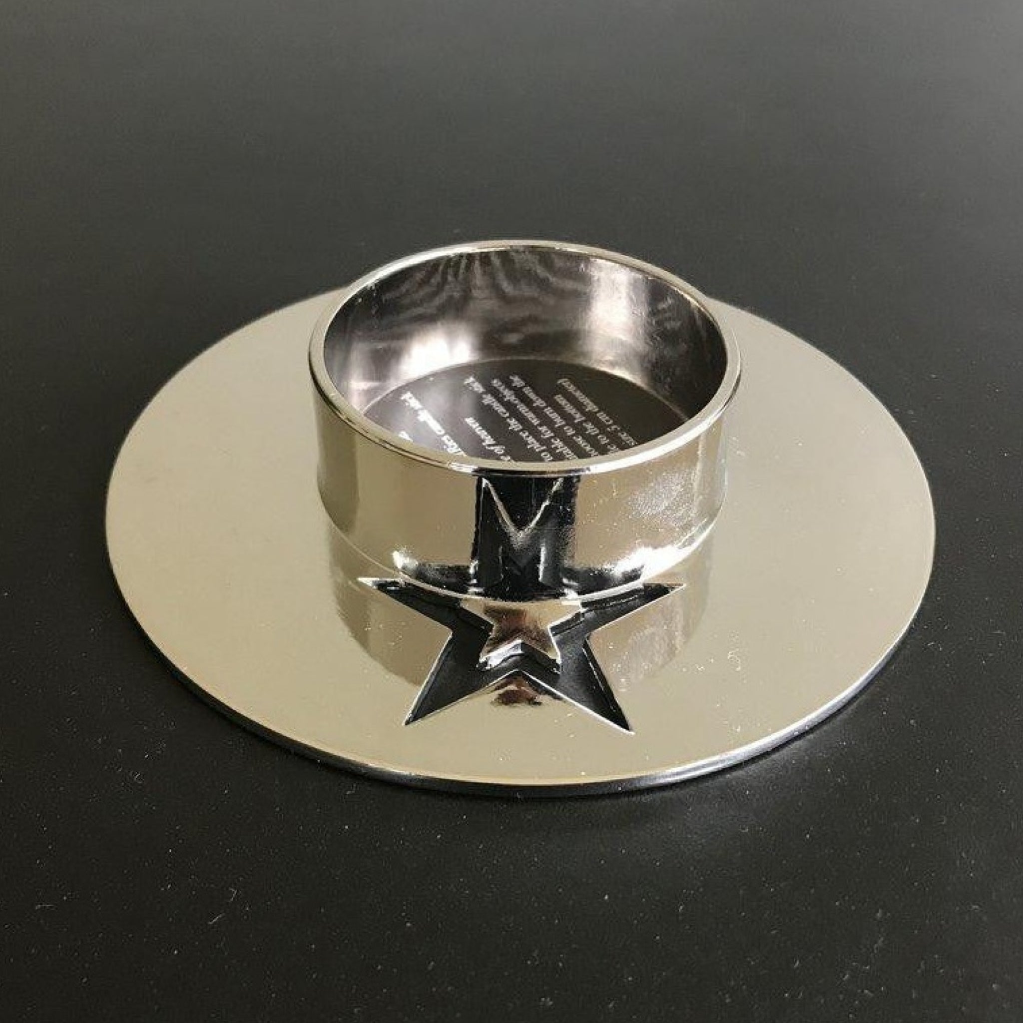 AIRies candle holder with star, silver