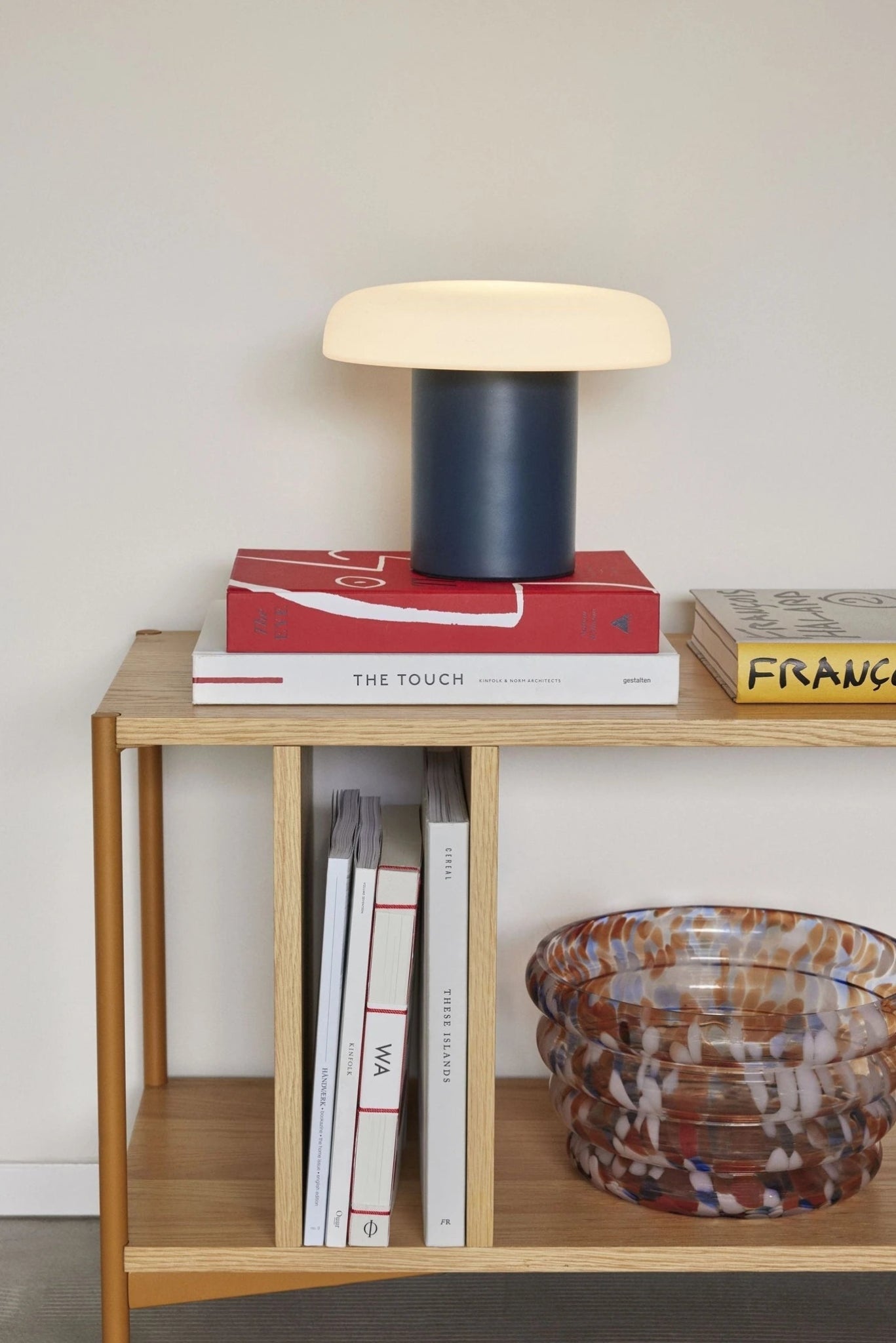 Hübsch Ateliers Table Lamp, Dark Blue