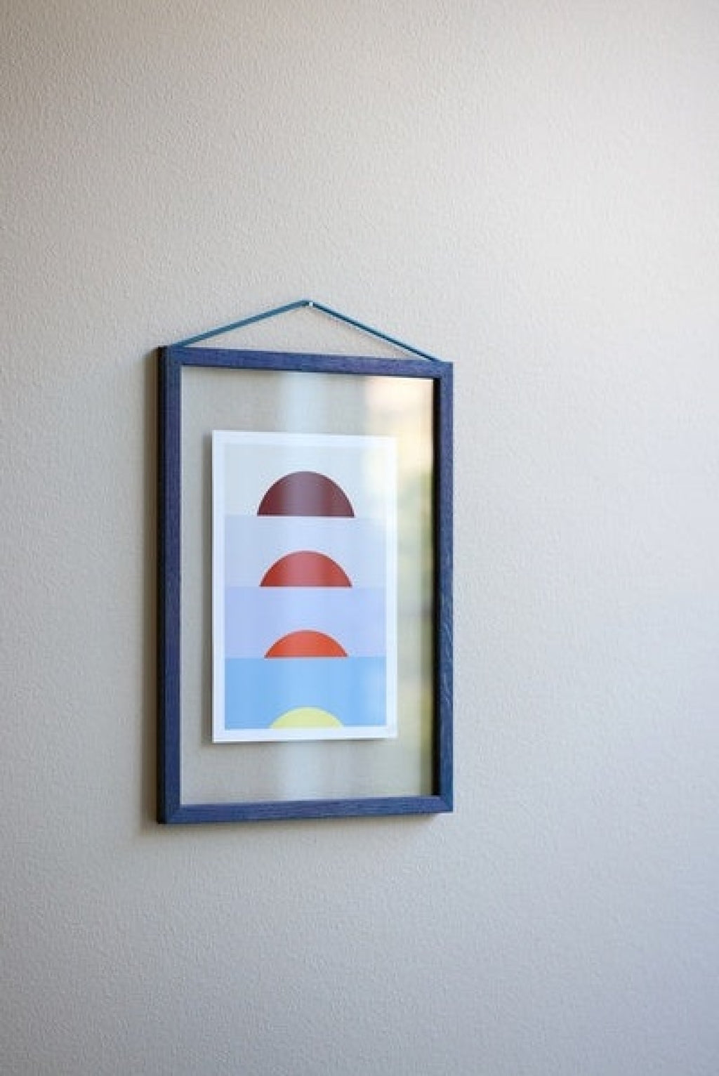 Moebe A3 Blue Satined Frame: Stylish Birch Wood Design for Art Display