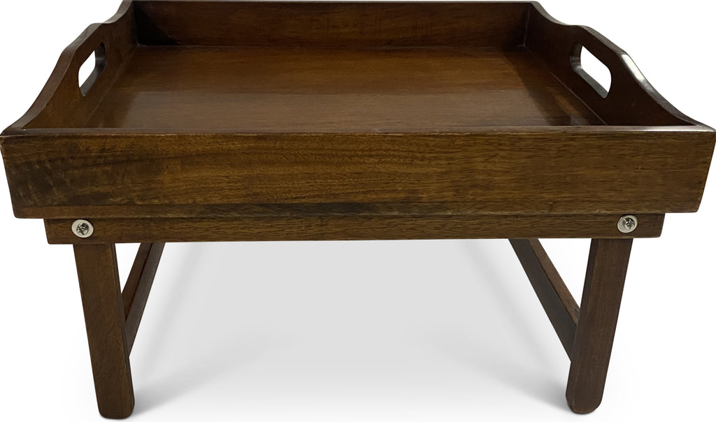 Authentic Models Wooden Serving Tray With Folding Feet, Small