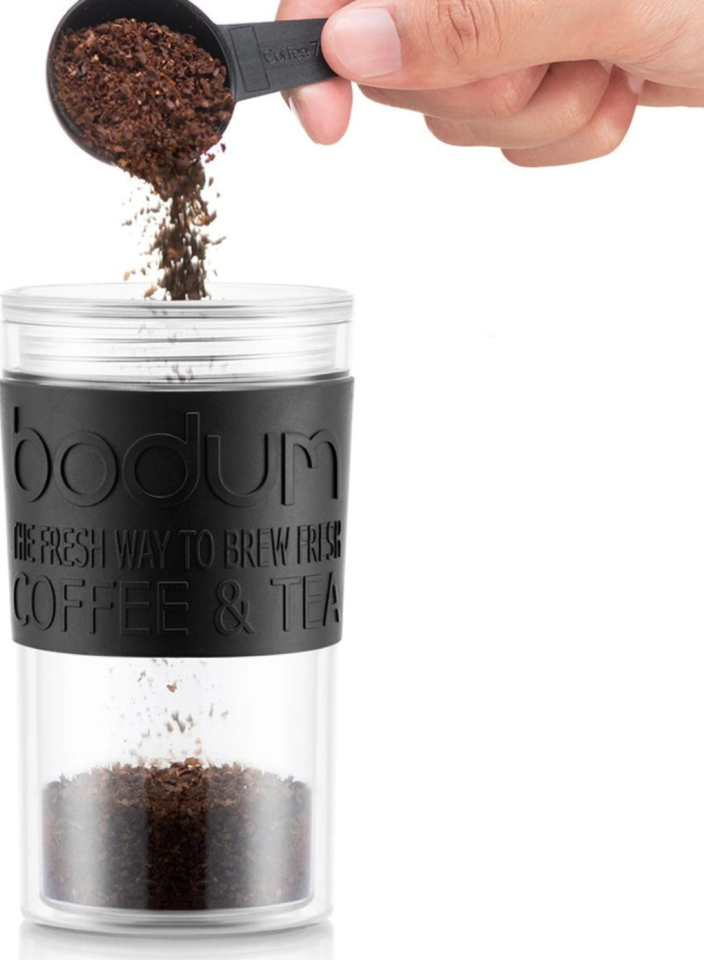 Bodum Travel Press Set Coffee maker with extra lid double-walled, black